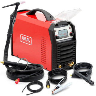 TIG Svářečka IDEAL EXPERT 220 barevný LCD displej. + hořák sr26 - černá ocel, hliník, a jiné kovy